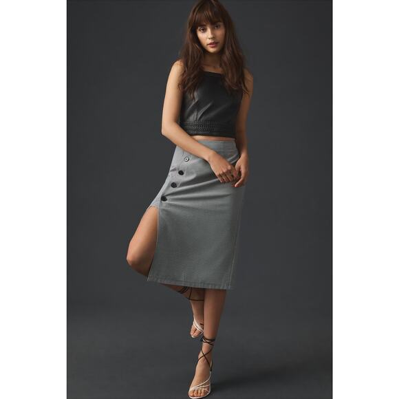 Anthropologie X Mare Mare Asymmetrical Button-down Skirt -New XS - Picture 1 of 6